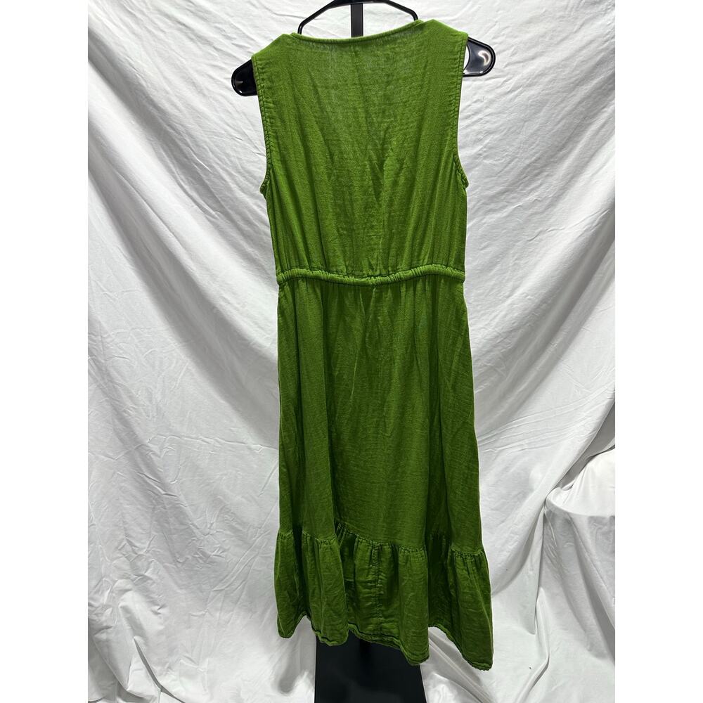 Gauze Time & Tru Pockets Drawstring Green Summer Boho Dress Sz 4-6 Sm - Picture 5 of 5